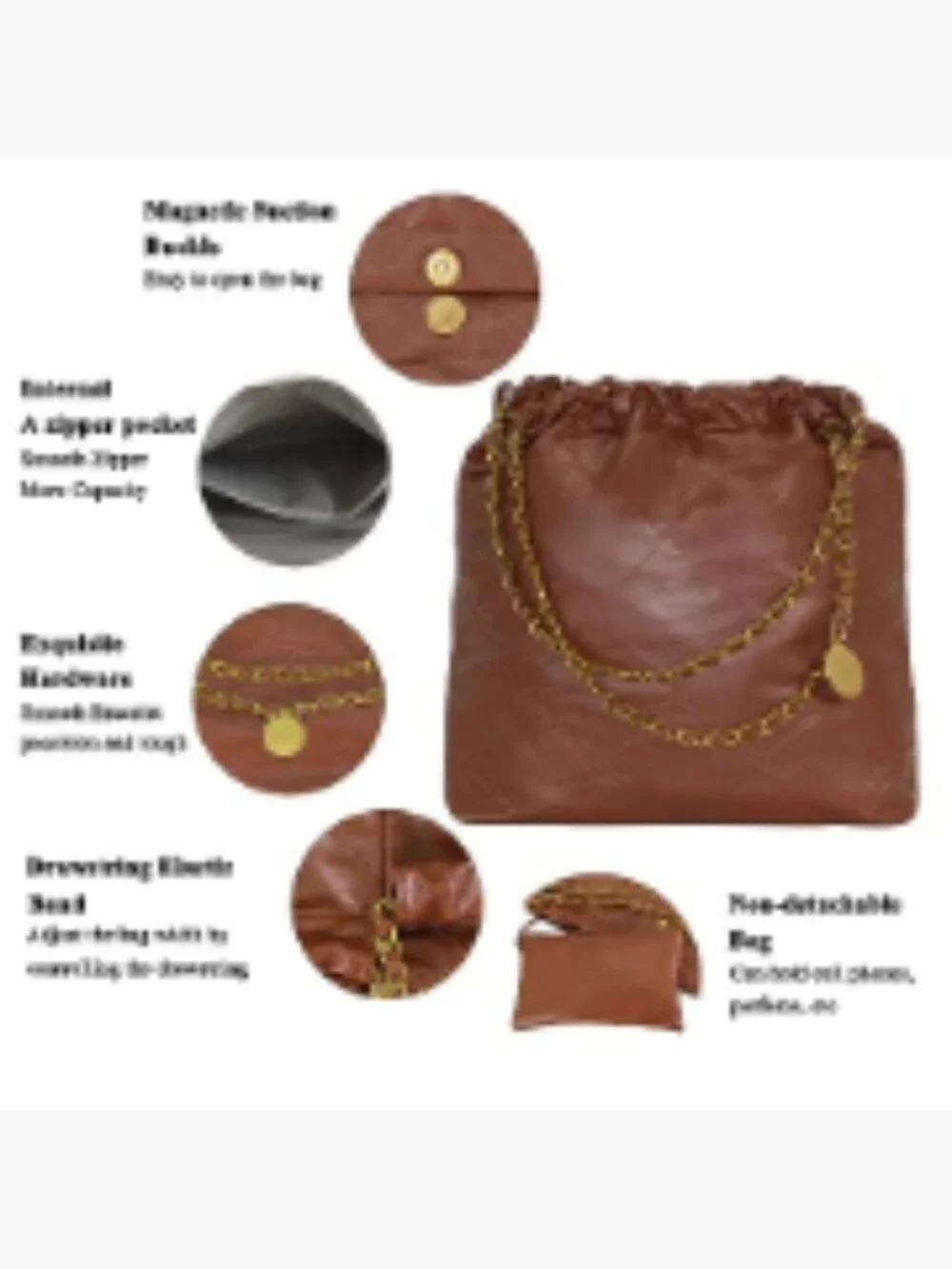 Soft PU Leather Hobo Bag with Wallet Diamond Plaid Crossbody Shoulder Bag